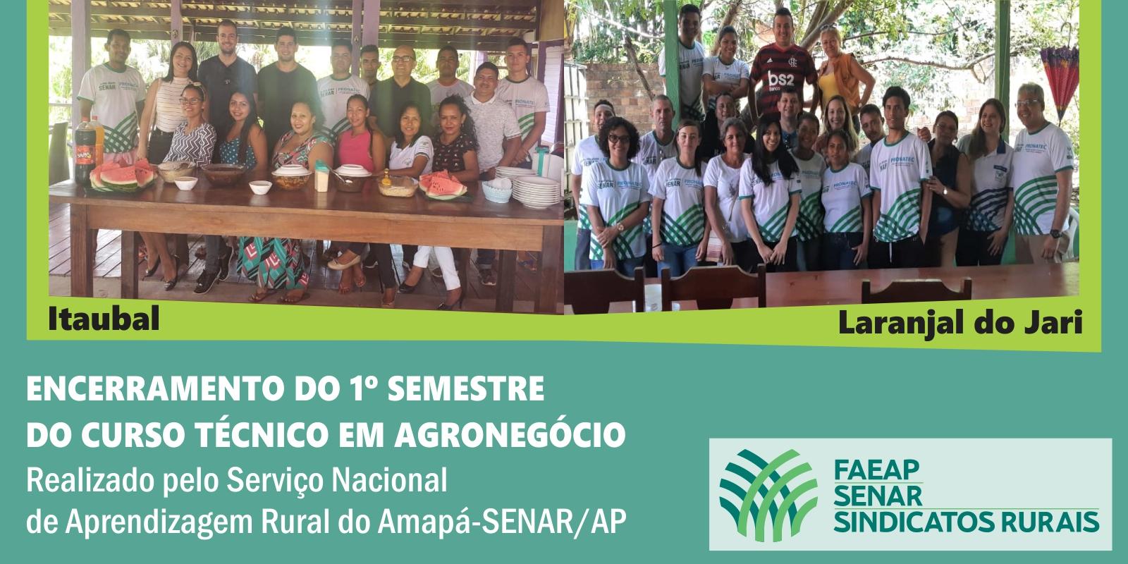 Turmas do curso Técnico em Agronegócio do Senar/AP encerram 1º semestre de atividades