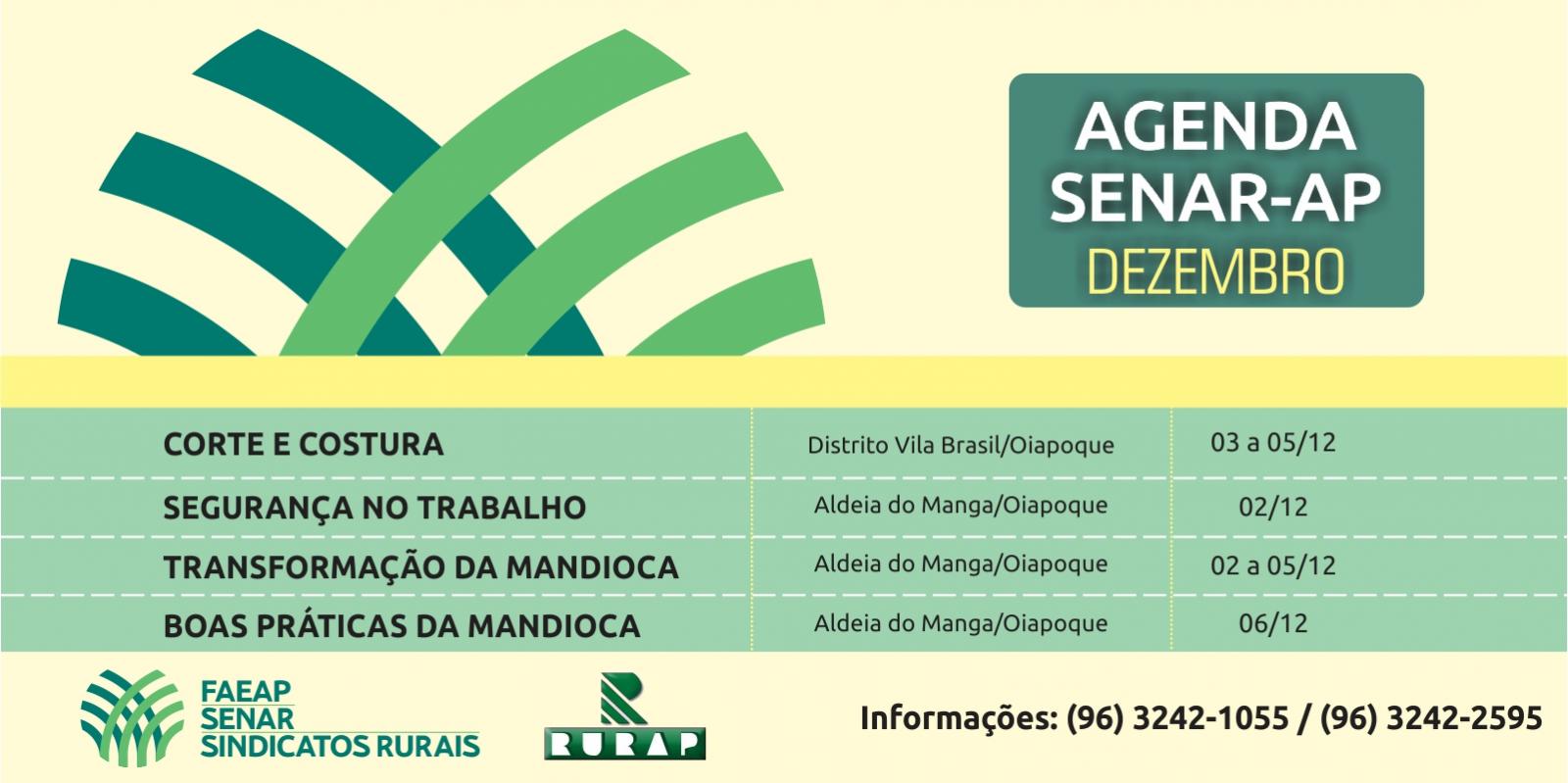 Agenda de cursos do SENAR/AP