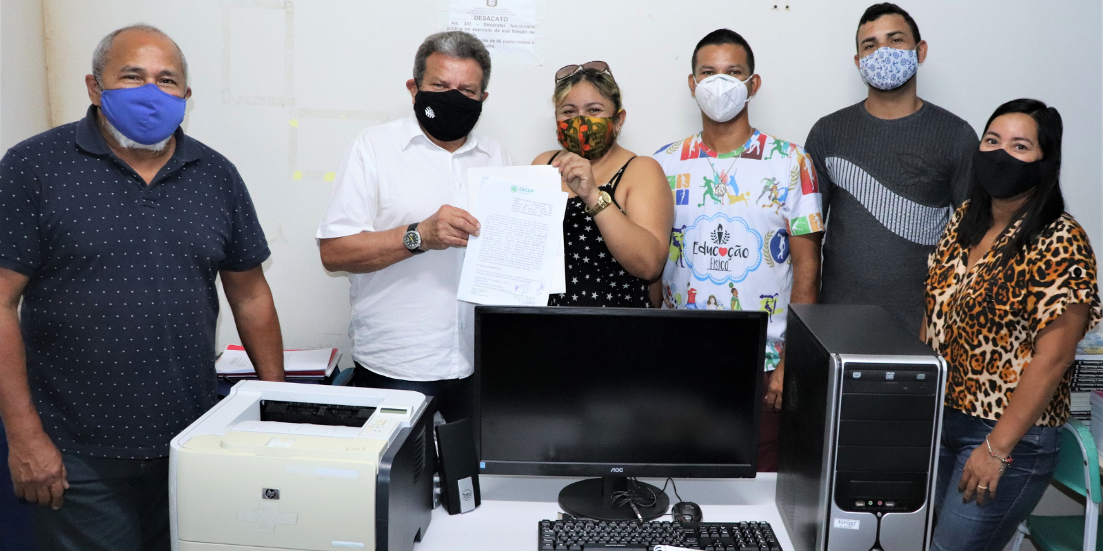 Faeap doa computador e equipamentos de informática para escola estadual do município de Pracuúba